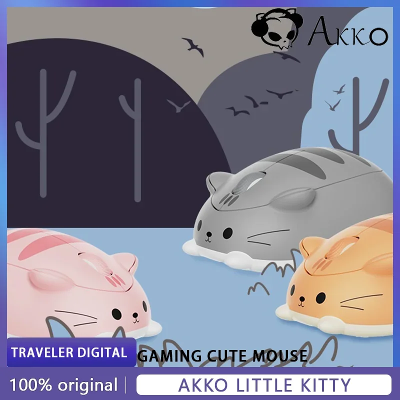 

Беспроводная портативная компьютерная мышь AKKO Little Kitty, 2,4 ГГц