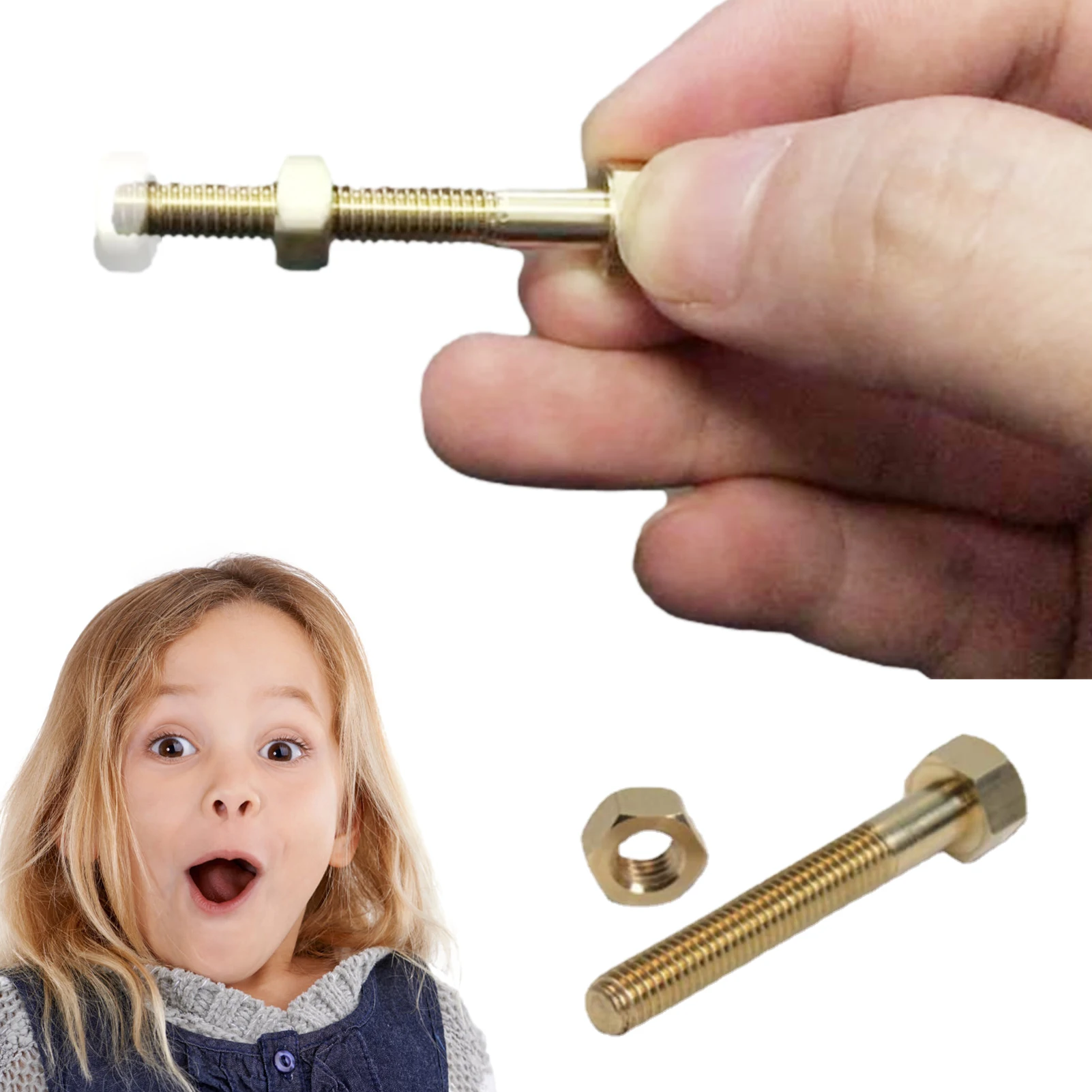 Nut Bolt Rotating Screw Close Magic Trick Gimmick Close Magic Tricks