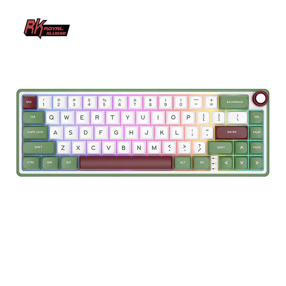 Royal Kludge-r65 Wired Teclado Mecânico para Jogos Teclado Hot-swappable com Mda Pbt Keycaps Rgb Backlit 66 Teclas 65 Junta