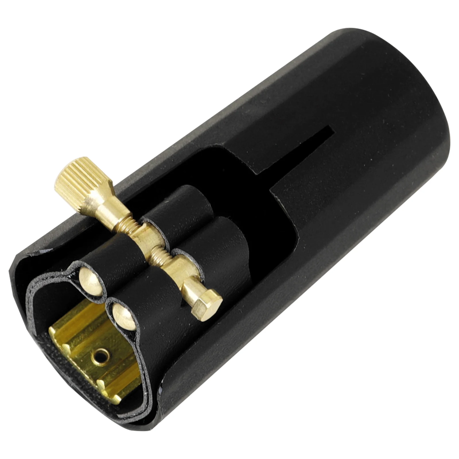 Sax Mouthpiece Ligature And Cap Clarinet Mouthpiece Leather Fastener Clip For Alto Soprano Tenor Saxophone Parts