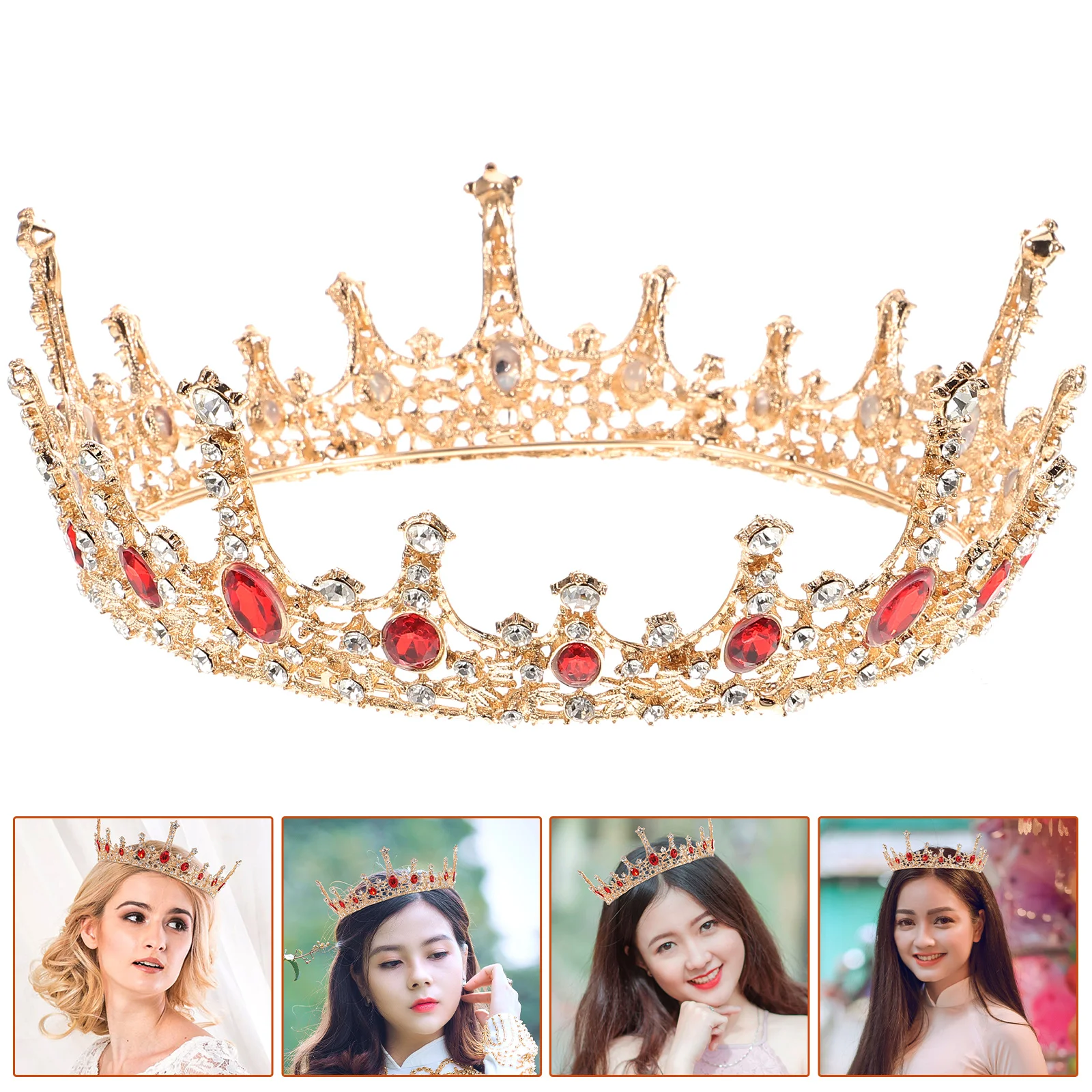 

Wedding Hair Accessories Tiara Women Baroque Crown for Bride Bridal