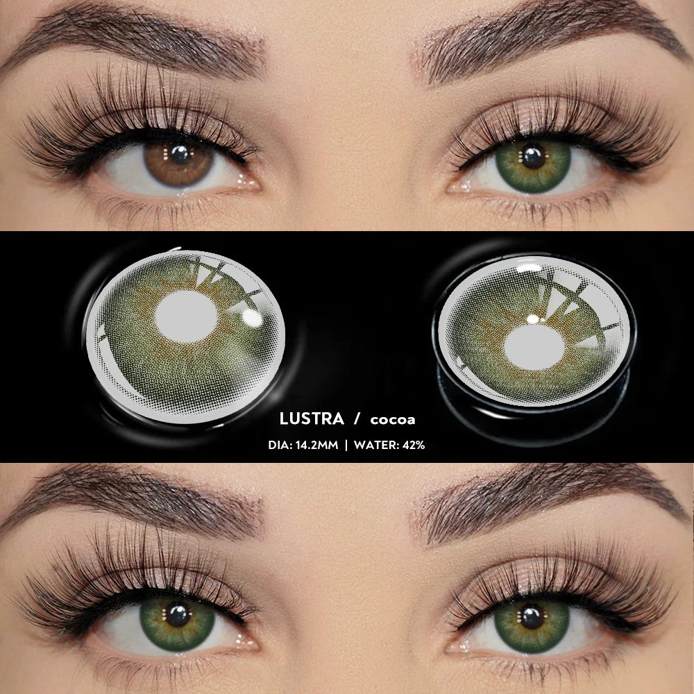 Natural Beauty Green & Gray Contact Lenses