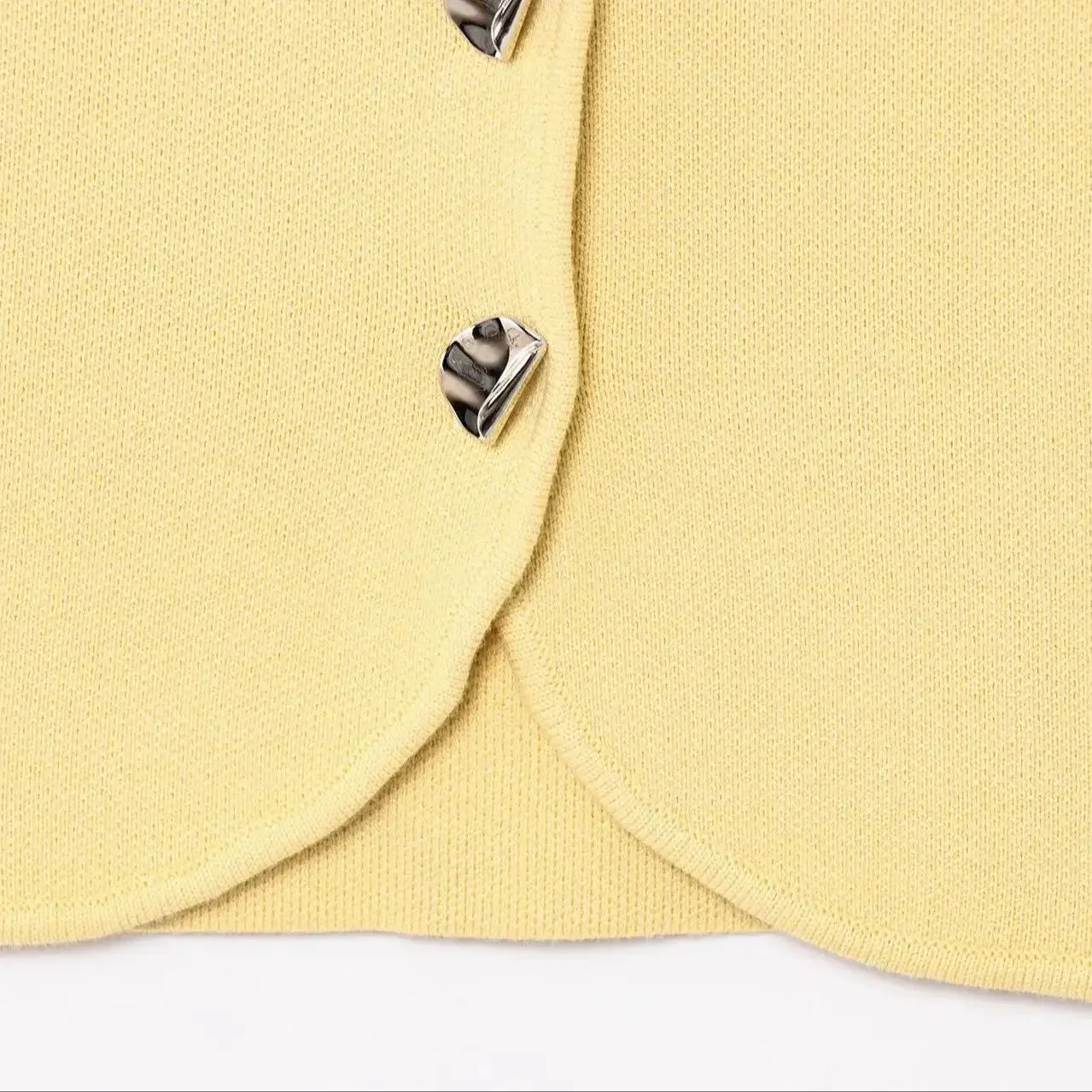 ZBZA Women's Slim Fit Knitted Cardigan Vest O-neck Sleeveless Single Breasted Mid-elastic Solid Top Spring Summer New Chic Vest