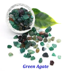 Natural Stone Crystal Chips for Reiki Healing and Aquarium Decoration (Green Agate)