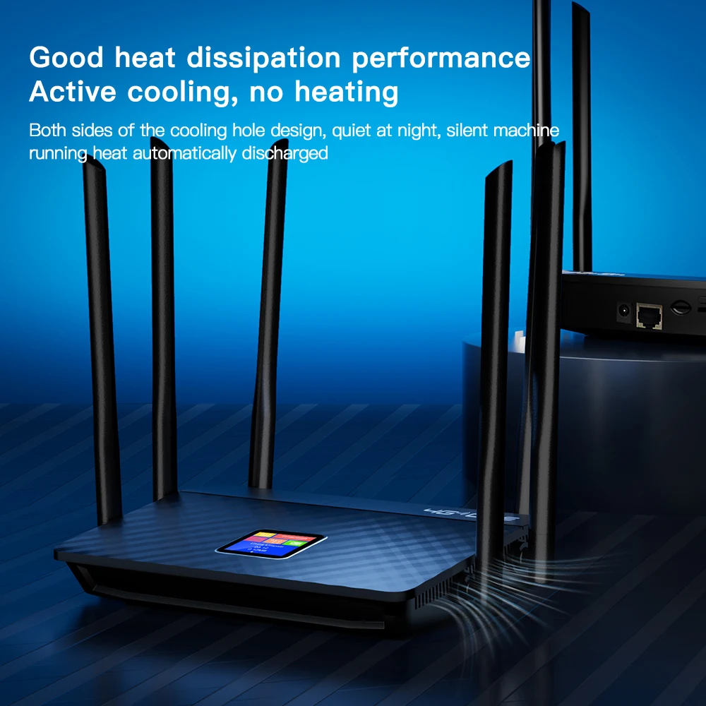 Kuwfi-roteador Wifi Cpe Lte 5200mah 4g High Gain Pcs Antenas Externas Display Lcd Lan Wan Rj45 Slot para Cartão Sim - Imagem 6