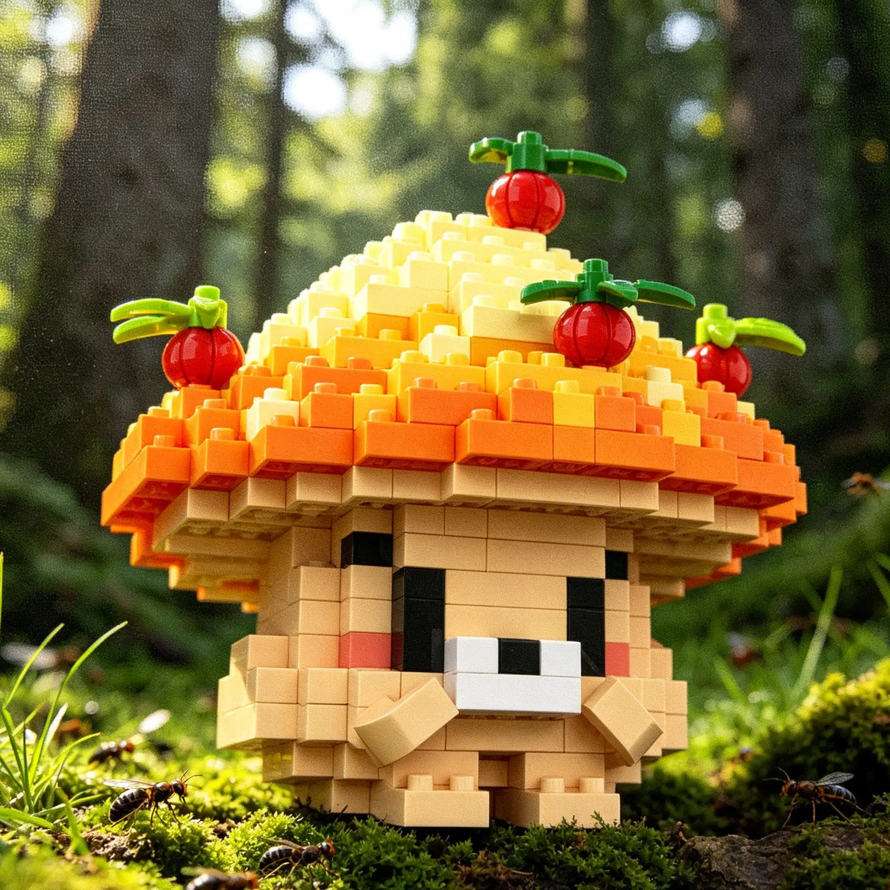 331pcs 버섯 3D 퍼즐 빌딩 블록 장난감, DIY 크리 에이 티브 분재 장식품 홈 장식, 크리스마스 할로윈 생일 선물