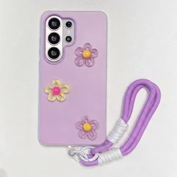 Korean Style 3D Colorful Flower Lanyard Phone Case - Shockproof TPU Soft Cover - Redmi 15C 5G (171mm) (ZDX - P0 - DY66 - PJ84)