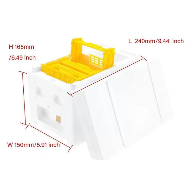 Queen Bee Tenyésztő Doboz Méh Párosító Hab Méhkas Beporzás Tenyésztés Méhész Tok Box Kert U4P3 - Image 6