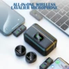 2 Pack Wireless Lavalier Microphone with Charging Case, USB-C Receiver Clip-on Mic for iPhone 15/16, Android, Vlogging, Live Streaming, Gaming, YouTube,