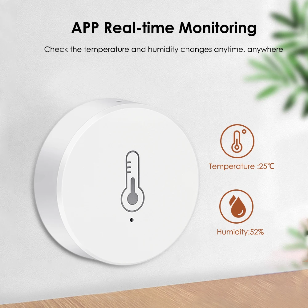 Temperature Humidity Sensor Tuya ZigBee 3.0 Temperature Humidity Sensor Indoor Hygrometer Thermometer Smart Home Work with Smart Life Alexa Google Assistant
