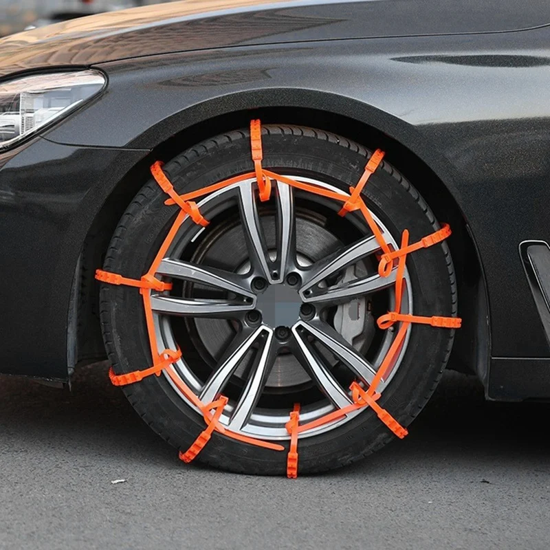 40Pcs Anti-Skid Snow Chains Set For Car Truck Snow Mud Wheel Tire Cable Ties Anti-Slip Chains