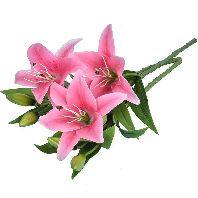 Elegant Artificial Lily Flower Arrangement for Wedding and Home Decor