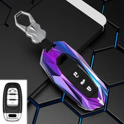 Luxury Zinc Alloy Metal Car Key Case and Keychain Holder (A Colorful)