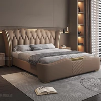 Lits imperméables esthétiques cadre Unique nordique salon lits de rangement Double chambre Muebles Para El Hogar accessoires de maison 3