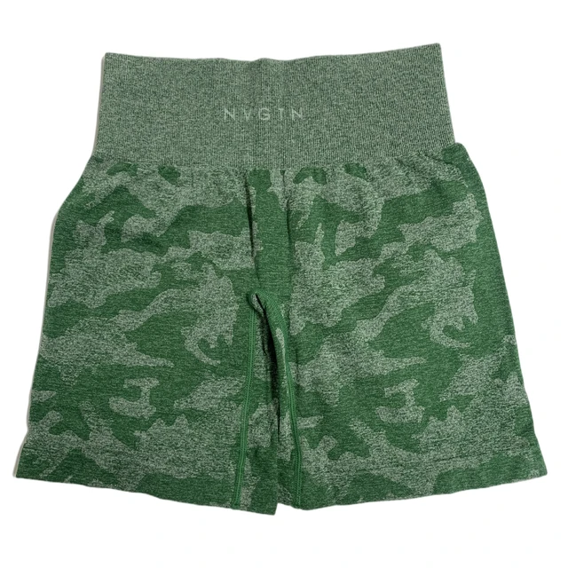 Camo Seamless Shorts Spandex Shorts Woman Fitness Elastic Breathable Nvgtn  Hip-lifting Leisure Sports Running Fitness Pants - Yoga Shorts - AliExpress