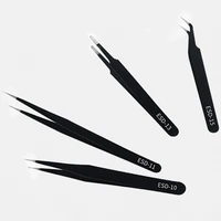 Eyelashes Tweezers Scrapbook Sticker Tape Picking DIY Journal Hand Account Tweezers Stainless Steel Mobile Phone Repair Tweezer 2