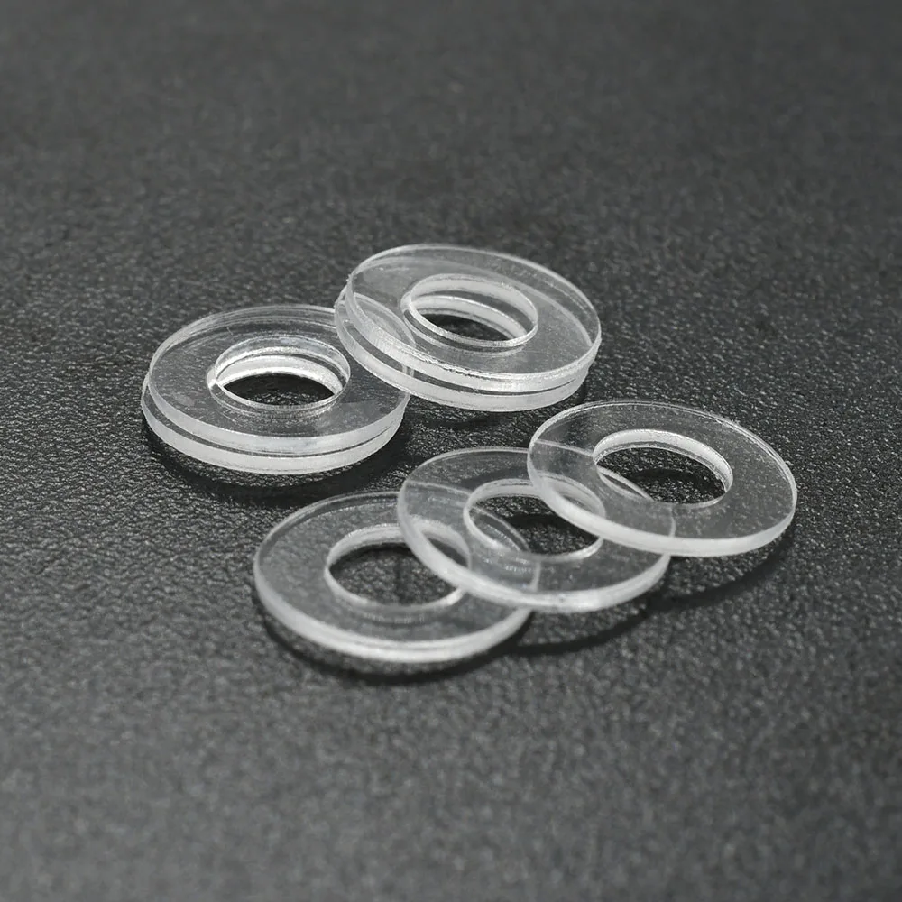 M2 M2.5 M3 M4 M5 M6 M8 PVC Nyon Gasket Washer Flat oring Hard Soft Plastic Transparent Insulating Plain Gasket O Ring Spacer Kit