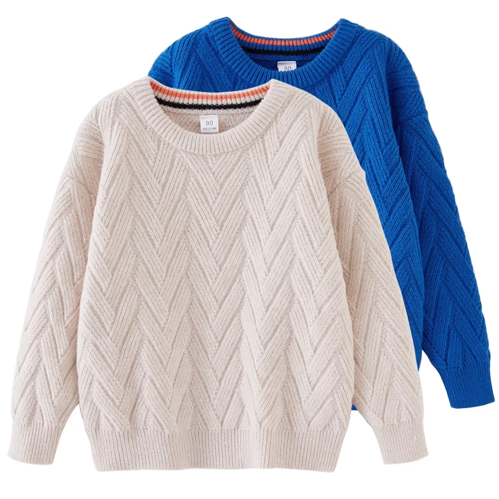 남아 겨울 두꺼운 스웨터, 어린이 풀오버, 따뜻한 어린이 옷, 니트 착용