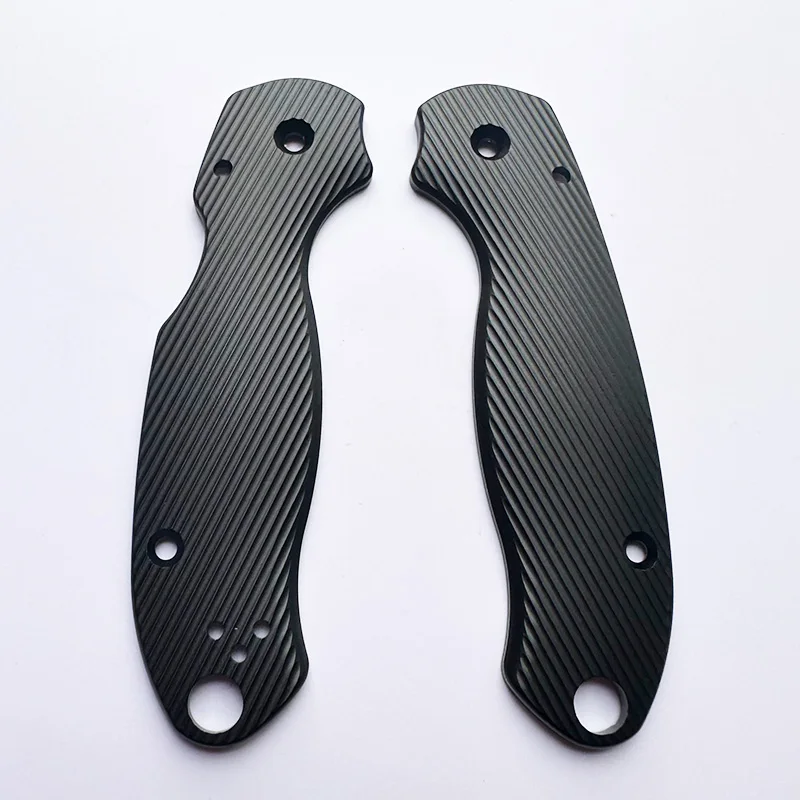 1pair Aluminum Alloy Grip Handle Scales for Genuine spider Para3 C223 Knife DIY sliding surface Patch Modification Accessories