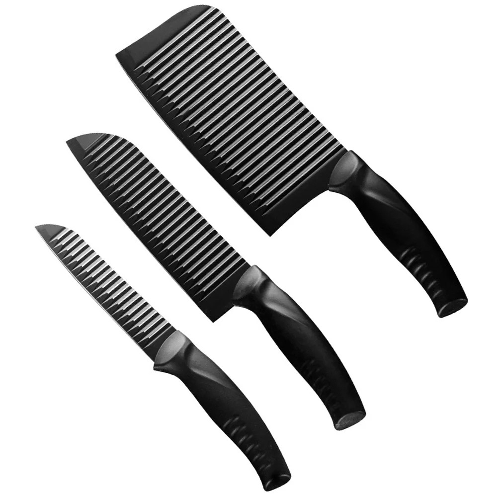 

Kitchen Crinkle Chipper Wavy Knife Potatoe Slicer Stainless Steel Chopper