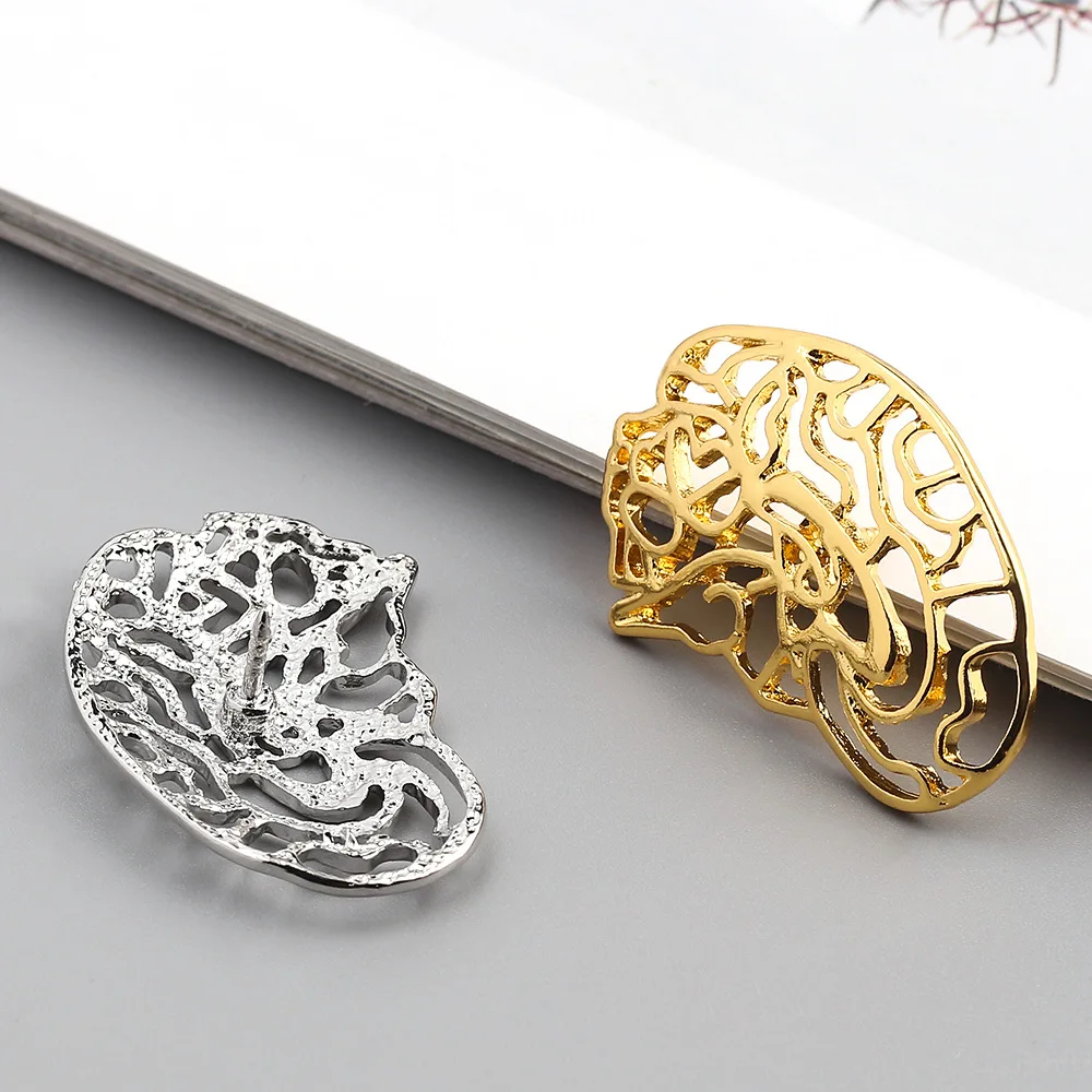 10PCS/Lot Human Organ Brain Shape Stomach Hollow Alloy Brooch Wholesale Bag Collar Accessories