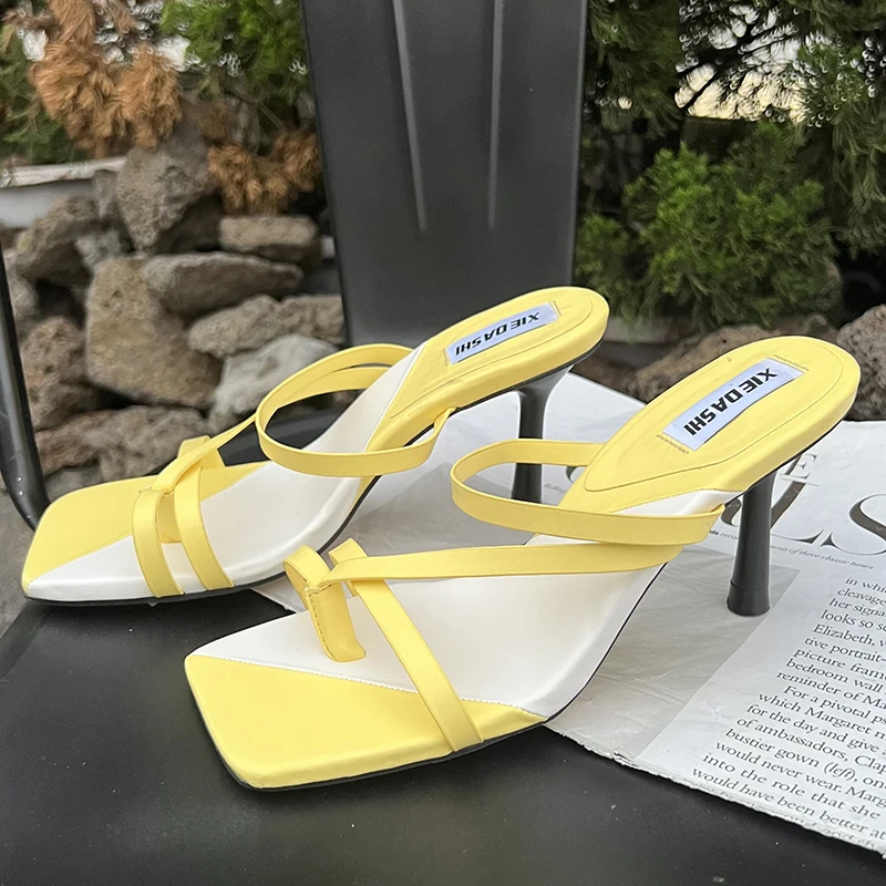 

Sandals Slip On Square Toe Female Casual Outdoor Slippers Ladies Pumps Shoes High Heels Slides Flip Flops For Ladies 2022