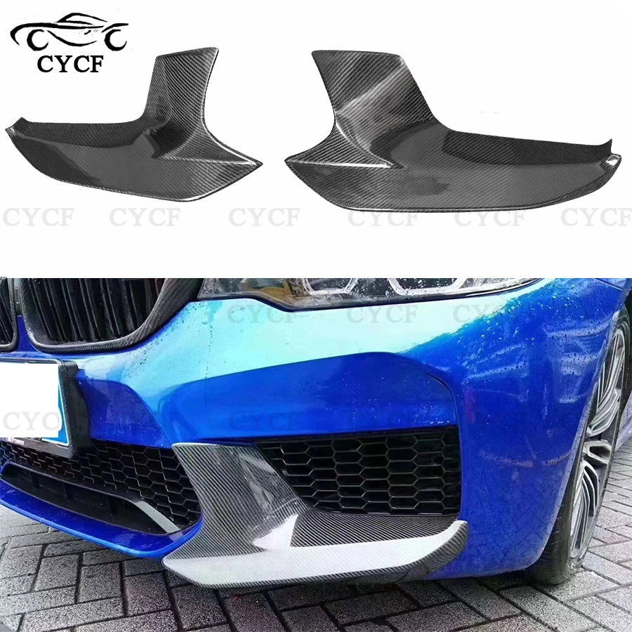 

modified carbon fiber/Forged Carbon wrap angle carbon anti-collision Front Bumper corner protection For BMW M5 F90 2017-2020