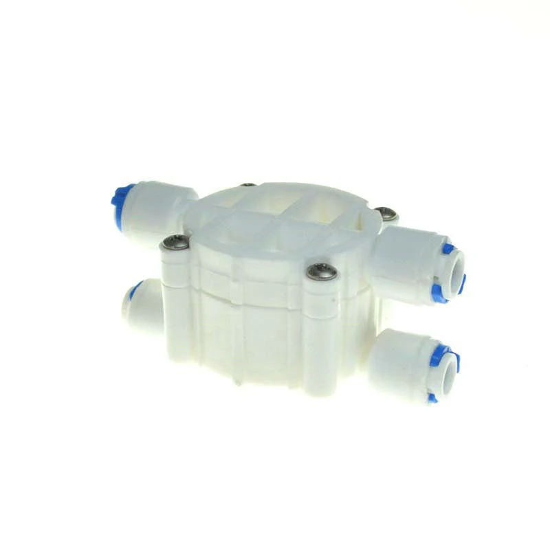 1/4" OD Hose Connection Auto Shut Off 4 Way Valve for RO Water Reverse ST029