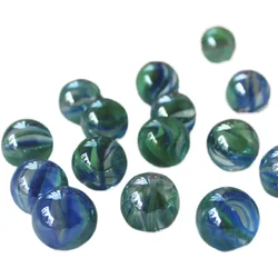 Boule de verre bicolore de 16mm, coeur de fleur, petits marbres, jouets de Pat, perles pour Parent enfant, Console de jeu, Machine à flipper, boule rebondissante 