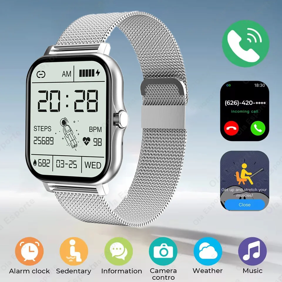 2026 New Outdoor Sports Smart Watch Women Men Heart Rate Sleep Monitor Watch Wallpaper Bluetooth Wireless Call Smartwatches HW12 1