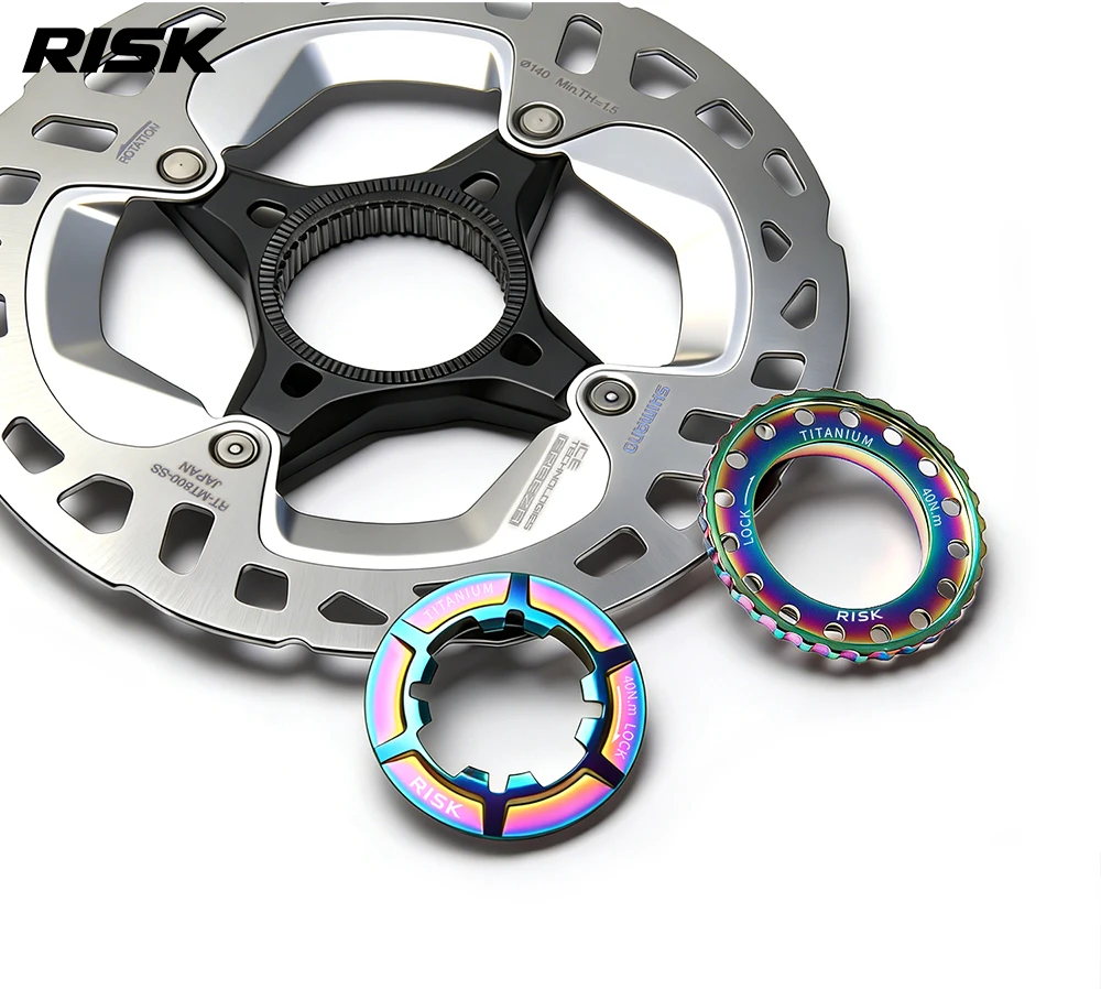 RISK Bike Titan-Legierung Center Lock Centerlock Bremsscheiben-Verschlussring Abdeckung Interne Externe Spline-Verbindung – Detail 7