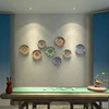 Ceramic Bohemian Style Decorative Plate Living Room Desk Sitting Plate Home Hotel Background Wall Hanging Art Plate 3