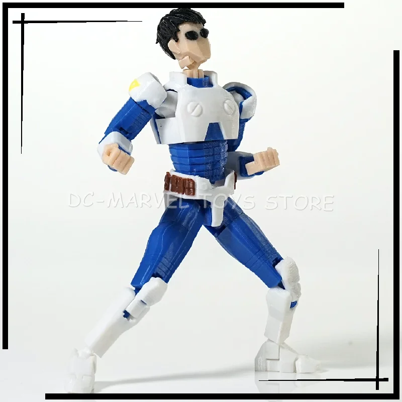 Neu auf Lager: 3D-gedruckte Unbesiegbare Jungen-Figur in Hellblau mit Markierungsstreifen, Dummy13 T13 Mehrteilige Verwandlungs-Actionfigur – Detail 27
