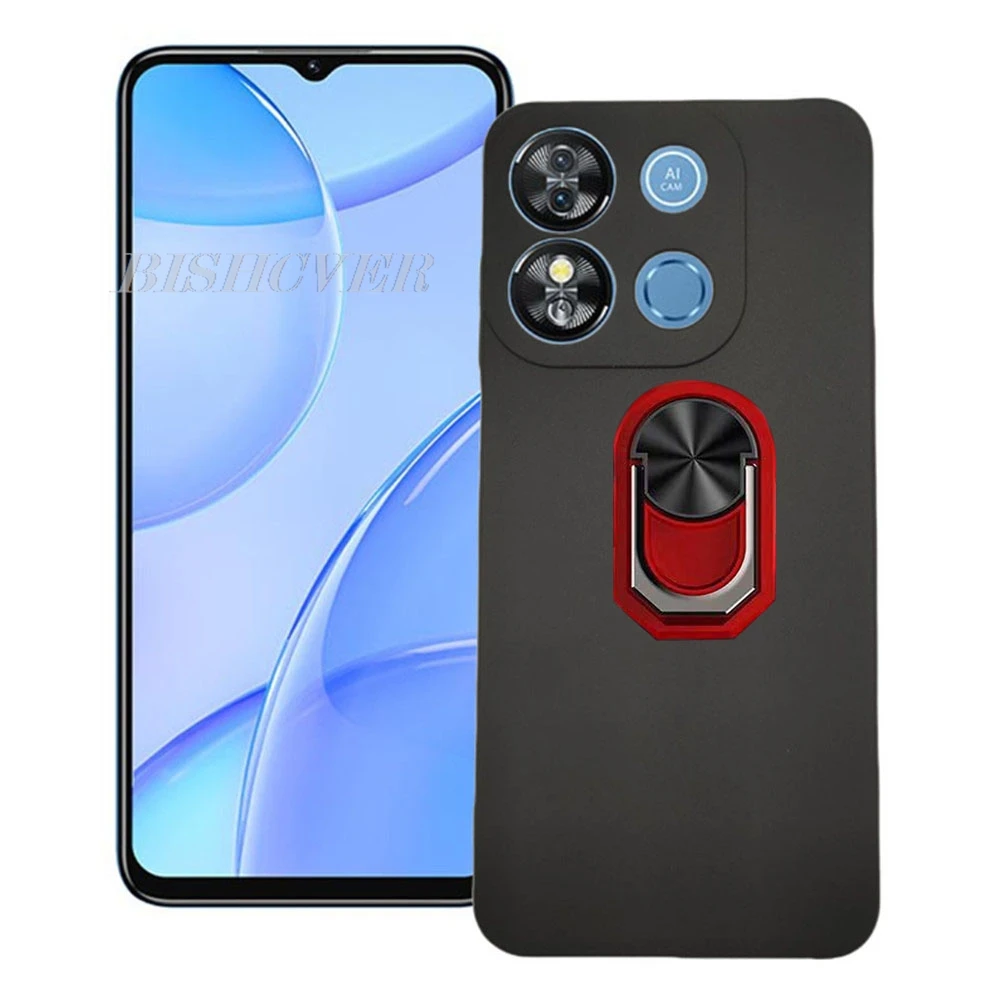 Enhanced Back Ring Holder Bracket Phone Case - Soft TPU Silicone Cover