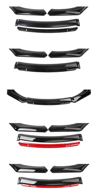 Kit 2 Pezzi Minigonne Paraurti Auto | Splitter Anteriore In ABS Nero | Universale