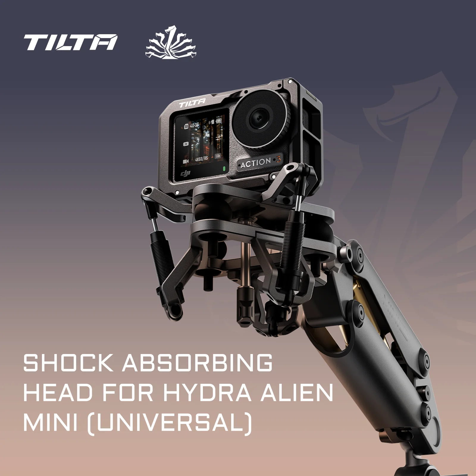 TILTA Stoßdämpferkopf für Action-Kamera Hydra Alien Mini HDA-T15-SAH2-TG für DJI Pocket3/4/4pro/Go Pro/Insta360