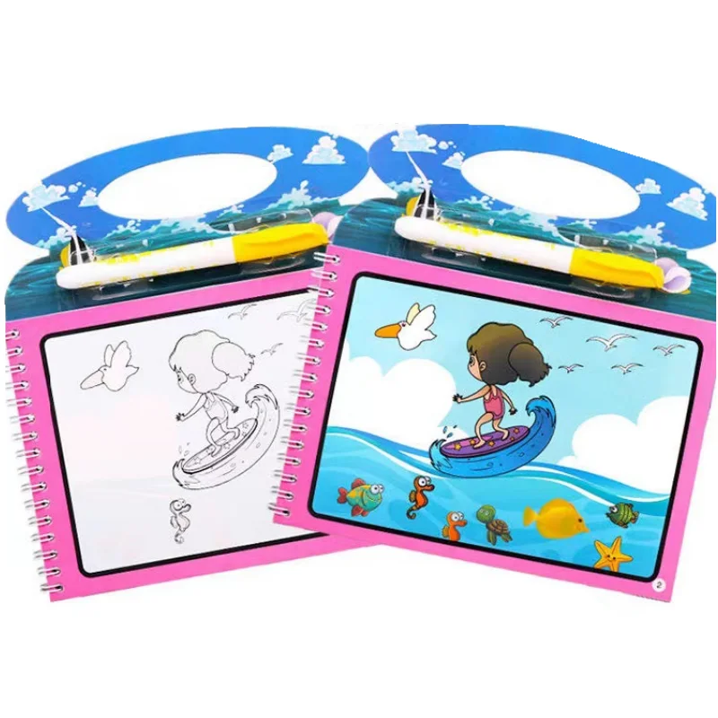 1pc Children Learning Educational Toys Reusable Graffiti Coloring Drawing Books for Kids Baby Montessori Toys Magical Water Book