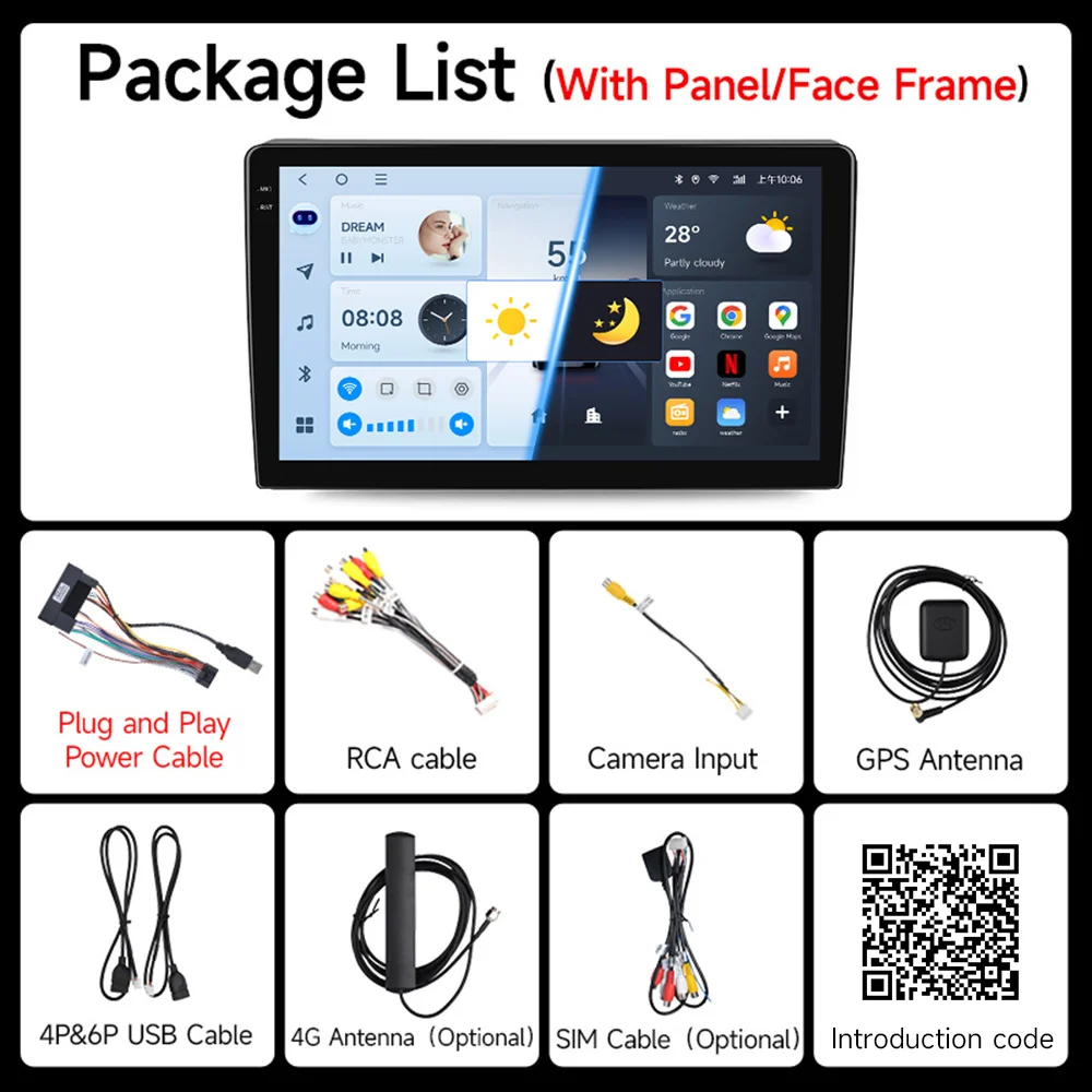 JIUYIN Car Radio For Citroen Berlingo B9 Peugeot Partner 2008 wireless CarPlay Android Auto No 2 din 2din DVD