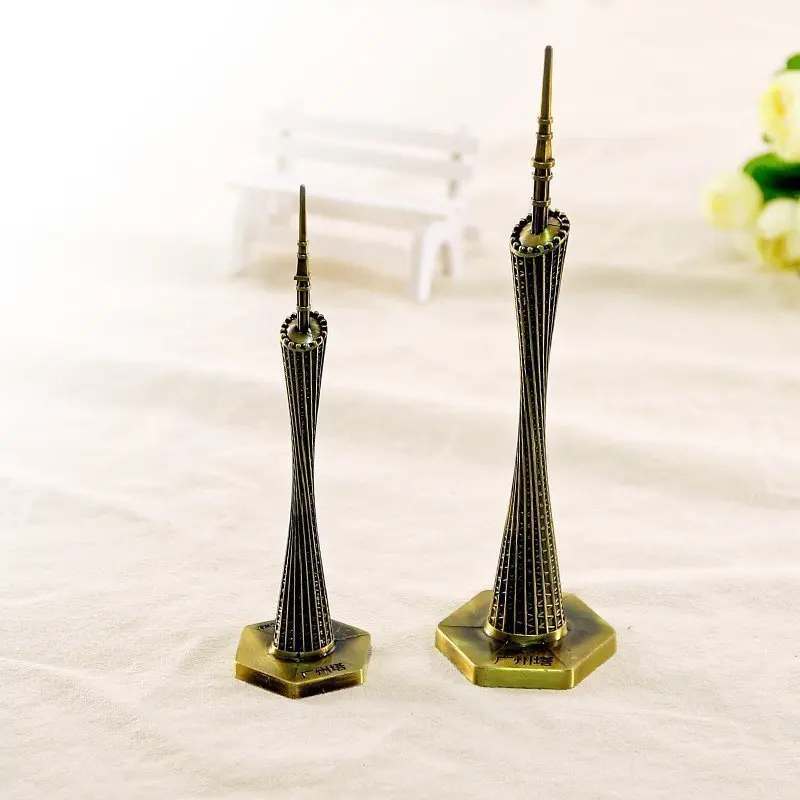 

Guangzhou Tower Model Ornaments Modern Simple Zinc Alloy Home Decorations Birthday Gift Tourist Souvenir Gift