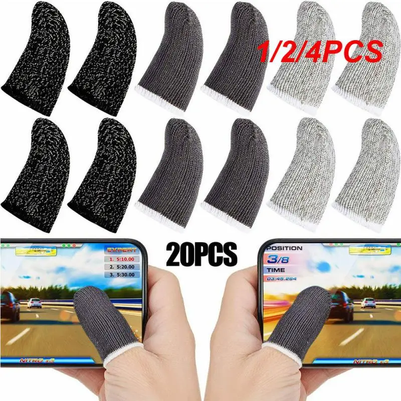 1/2/4Pcs Gaming Finger Sleeve King Glory Eat Chicken Mobile Screen Controller Di Gioco Guanti Antisudore Pubg Cod Assist Artefatto