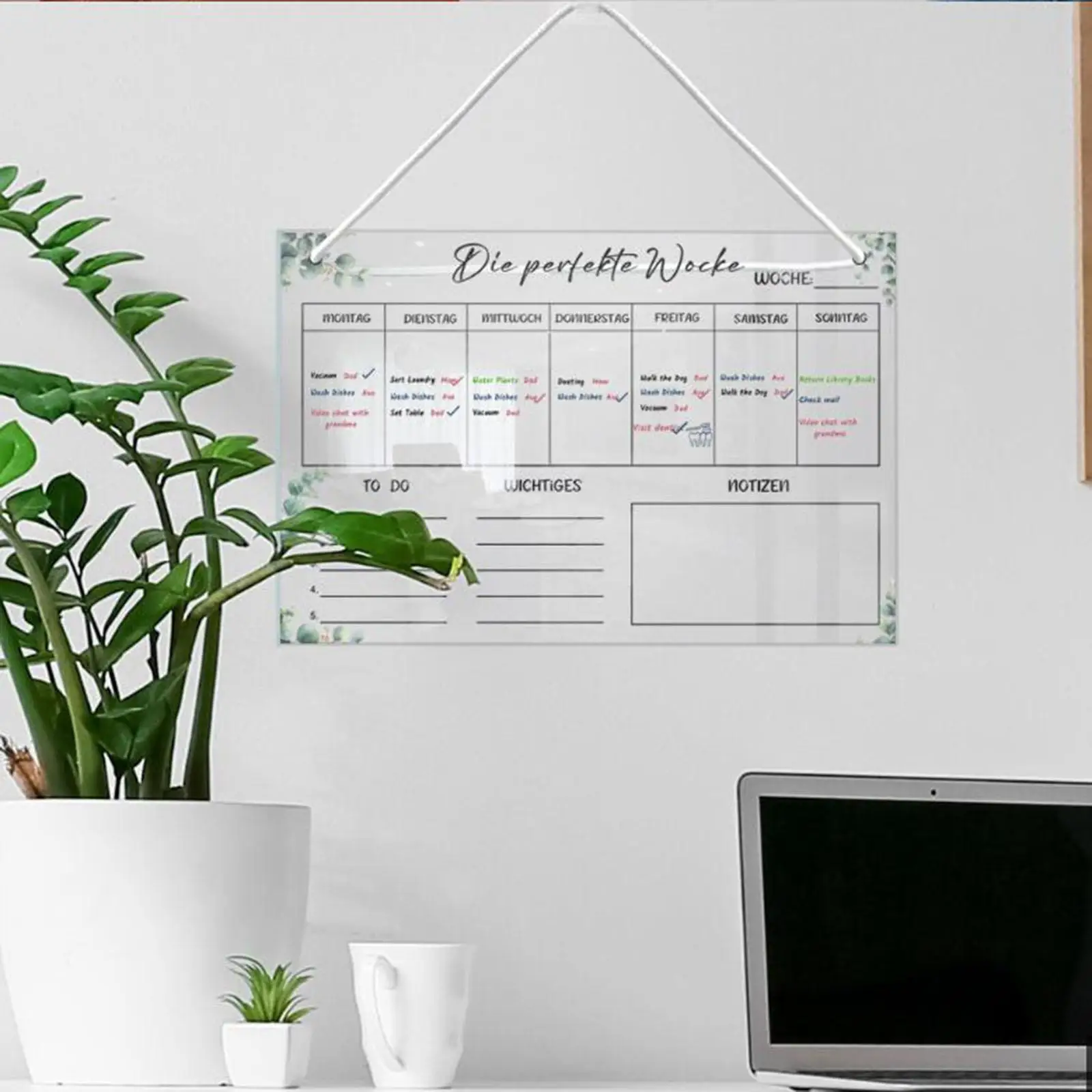 Dry Erase Board Calendar Sticker for Refrigerator Activities Important Dates