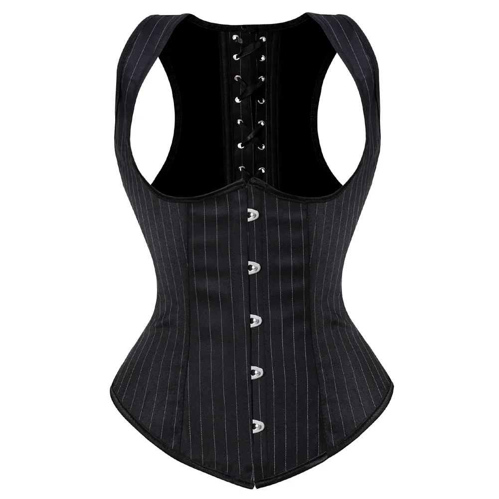 

Sexy Striped Underbust Corset Women Vest Gothic Corsets Bustiers Lingerie Top Body Shaper Night Party Clubwear Plus Size S-6XL