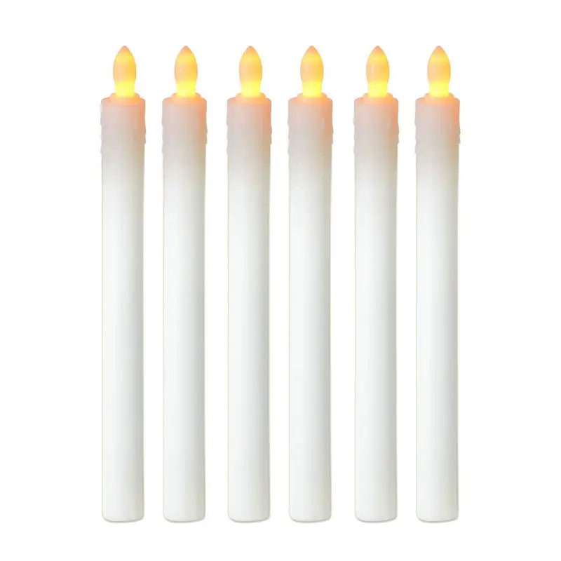 

30pcs/lot battery operate Led Taper candle lamp Flickering Candlestick Home Window Light Wedding Holiday Bar table decor-24cm(H)