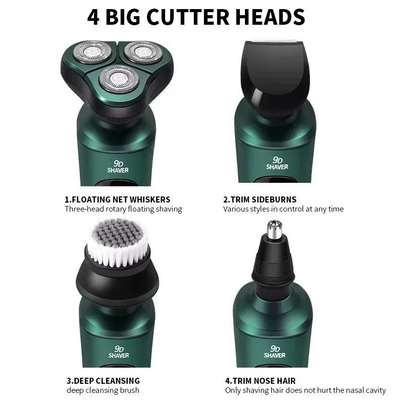 Xiaomi Intelligent Digital Electric Shaver Blade Head Multifunctional Beard Usb Rechargeable Washing Multi-function Beard Knife 5