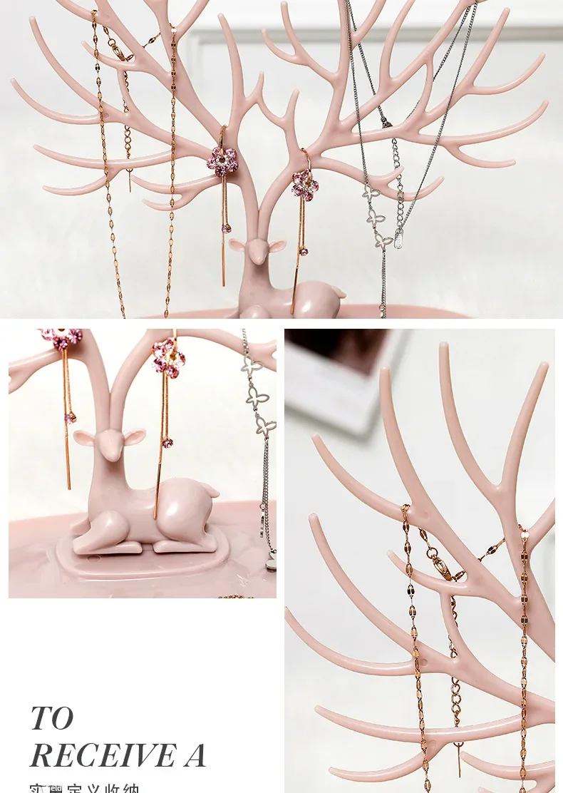 Description Picture 6 of itemFawn jewelry rack antlers bird tree earrings jewelry display rack earring rack bracelet jewelry storage box jewelry rack
