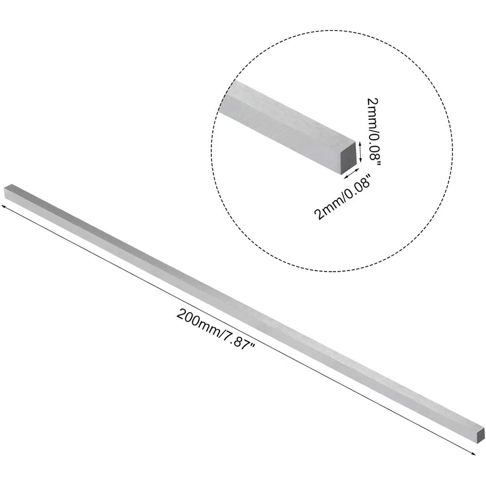 

White Steel Bar CNC Lathe Tools HSS Square Steel Bar 200mm Milling Turning Steel Strip For DIY Lathe Cutting Tool