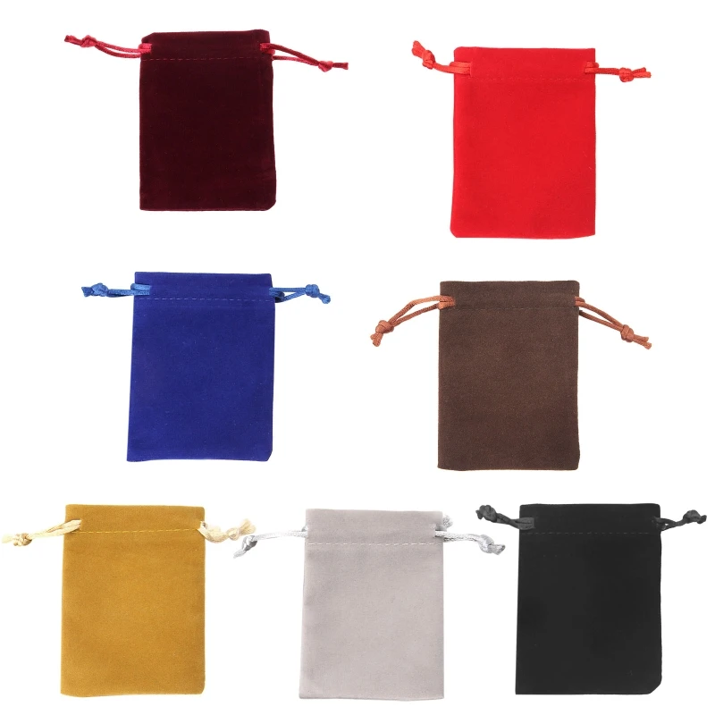5Pcs RPG Dice Bag Velvet Drawstring Bags Tarots Card Jewelry Bag High-grade Flannel Bag Gift Bag