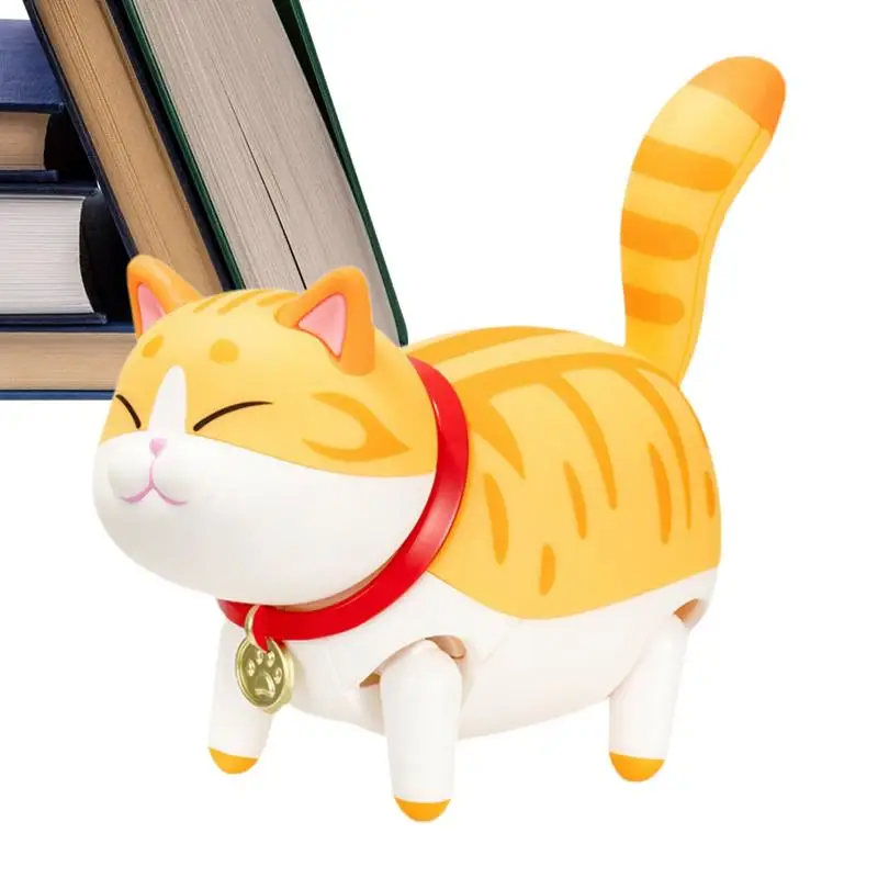 

Walking Cat Figurine Electrical Tabletop Walking Kitten Ornament Tabletop Ornaments For Coffee Table Showcase Study Table