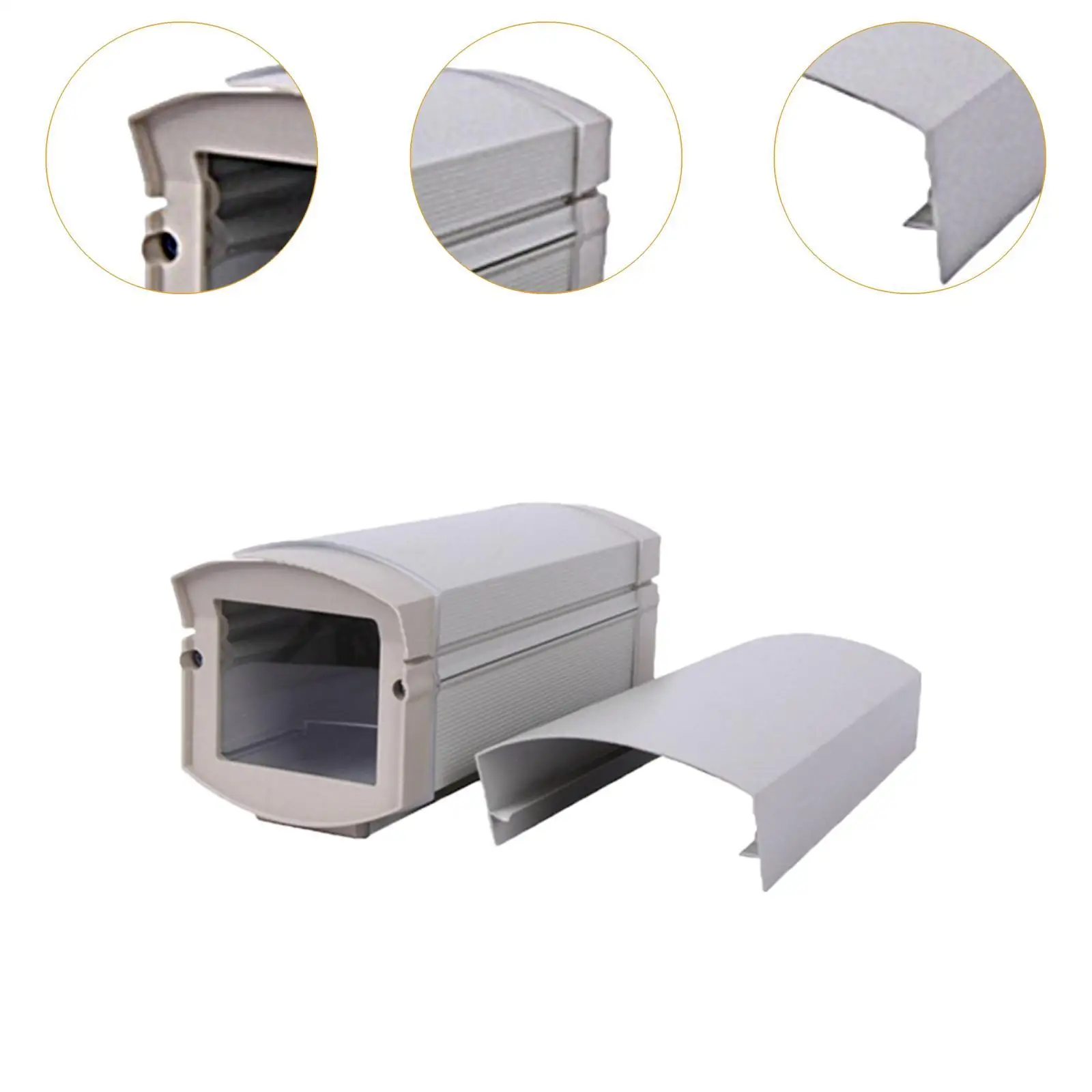 Security Surveillance CCTV Camera Housing Cover Clear Glass Aluminum Housing