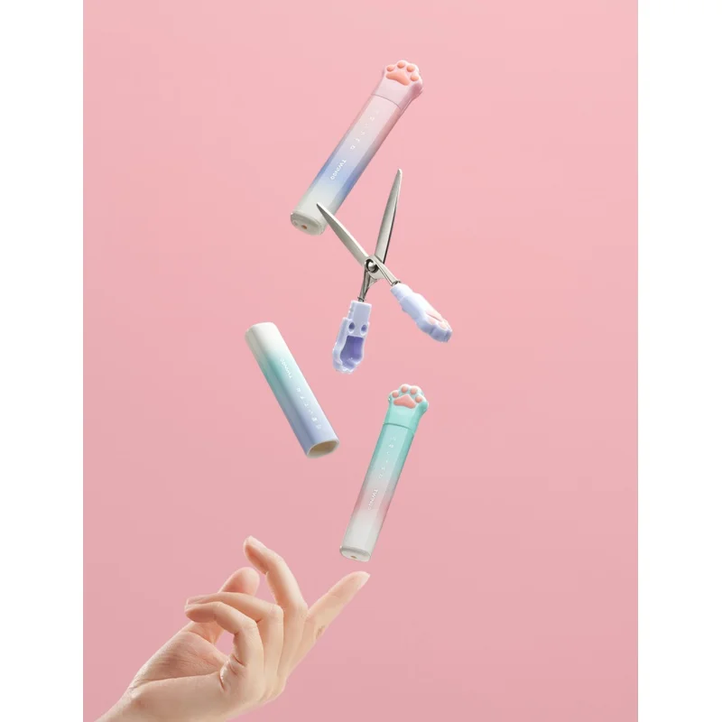 Mr.Paper Candy Color Mini Handmade Scissors Art Tool Kits Cat's Paw For Students